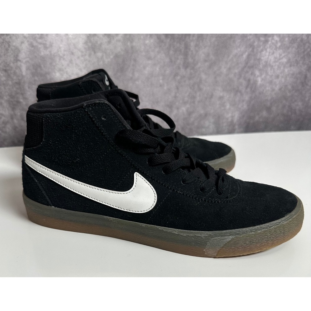 Nike SB Bruin High Black White Gum Skate Shoes DR0126-002 Men's 9.5 Women's 11